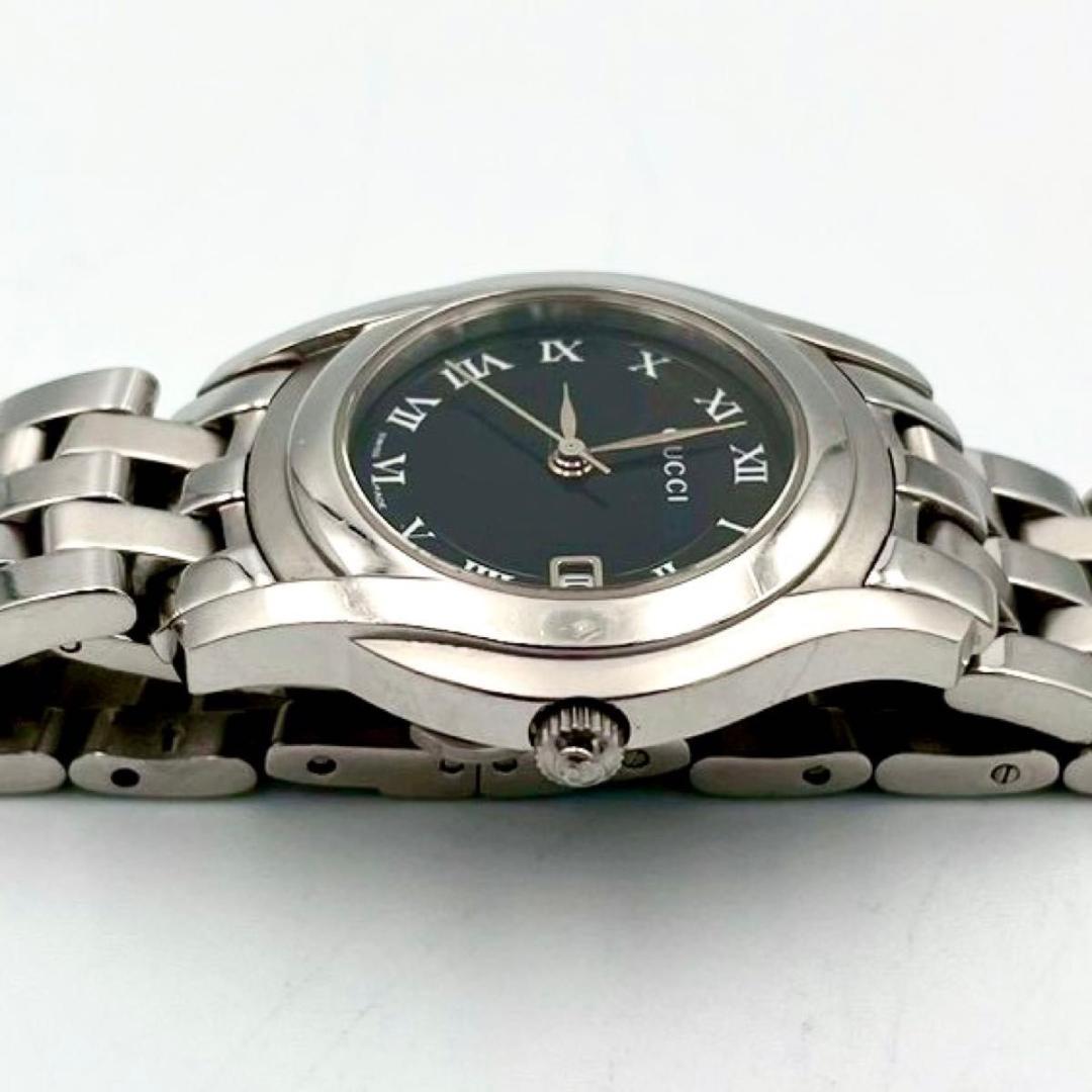 402 美品 グッチ 5500L 腕時計 デイト クォーツ ラウンド 稼働