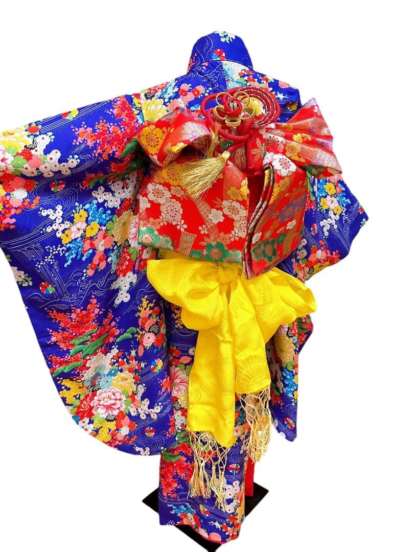 《正絹 アンティーク》七五三 7歳フルセット 濃紫 青紫