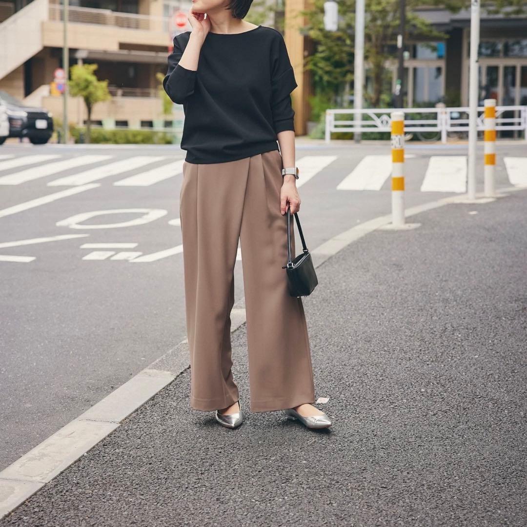 新品 現行モデル SOEJU ソージュ コクーンブラウス8分袖 ブラック L