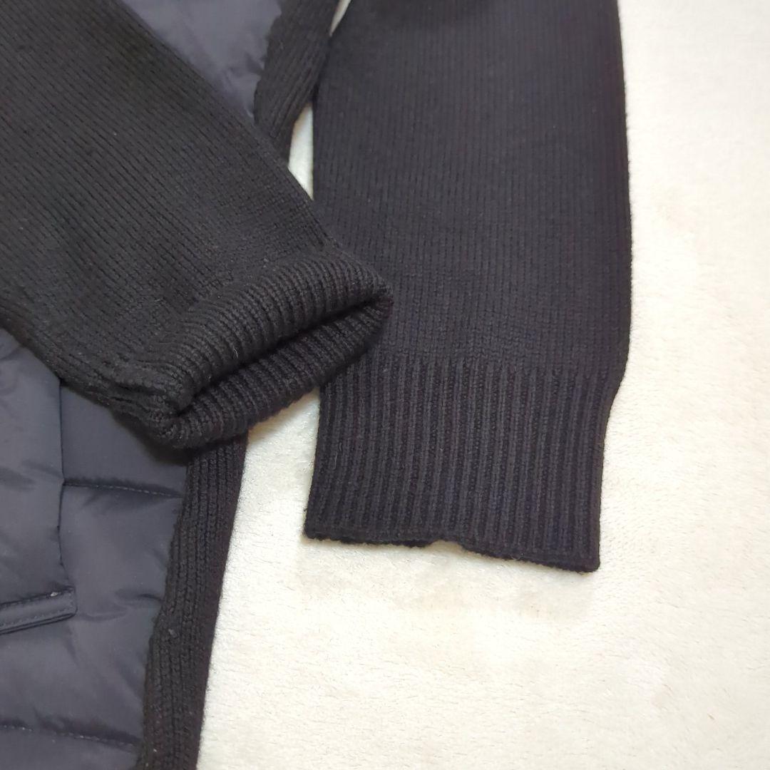 美品 40 バーニーズニューヨーク ニット切替 3way ダウンコート ロング丈