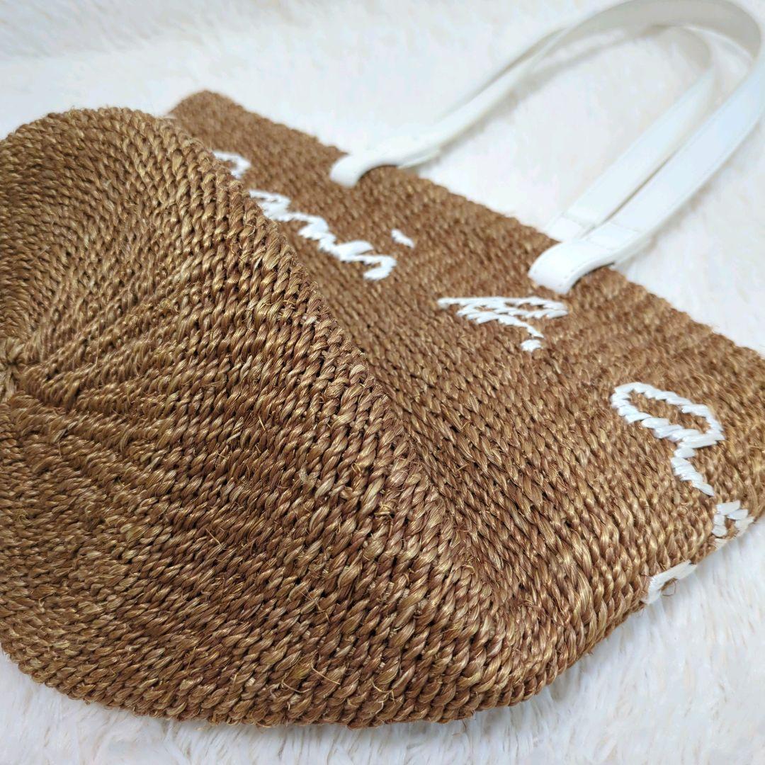 agne's b. アニエスベーボヤージュ　カゴバッグ トートバッグ　ロゴ刺繍