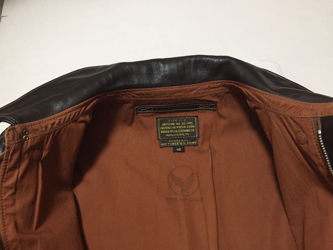 未使用級THE FEW A-2　ホース ROUGH WEARツインラベル　赤リブ