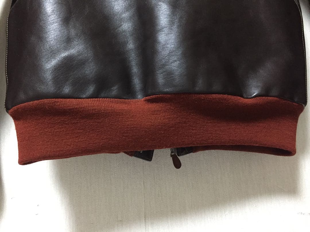 未使用級THE FEW A-2　ホース ROUGH WEARツインラベル　赤リブ