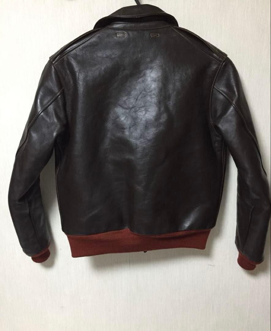 未使用級THE FEW A-2　ホース ROUGH WEARツインラベル　赤リブ