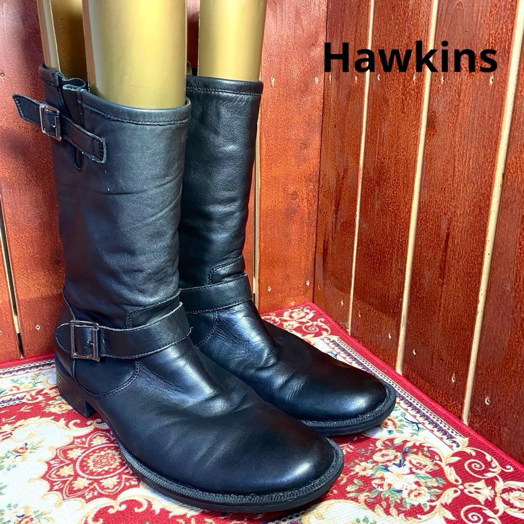 Hawkins エンジニアブーツ　9H ブラック　レザー　ベルト