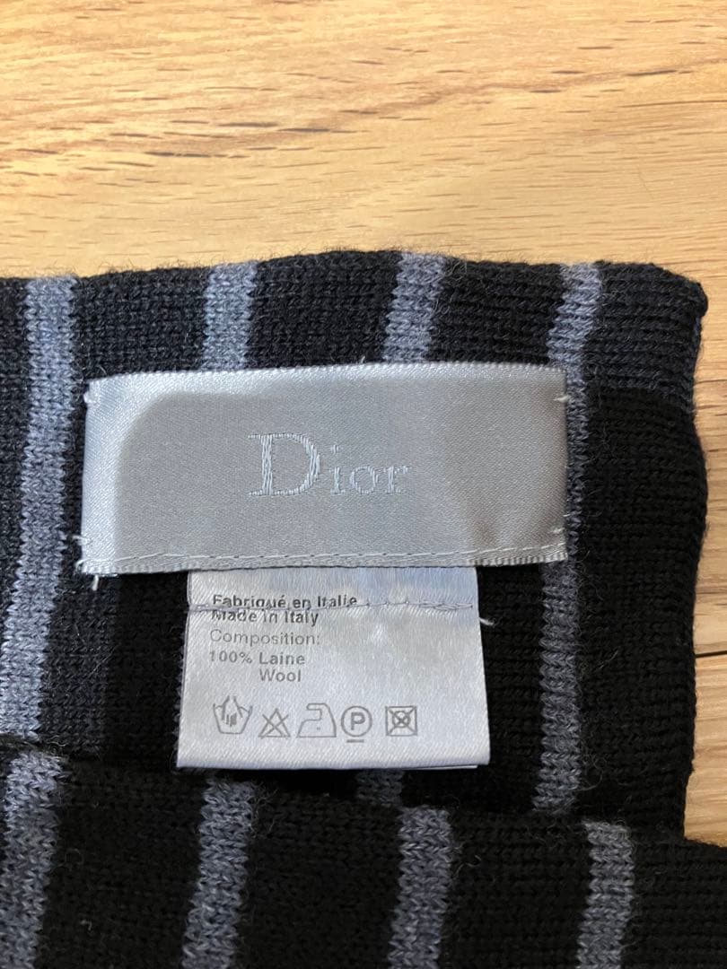 Dior ウールストライプマフラー