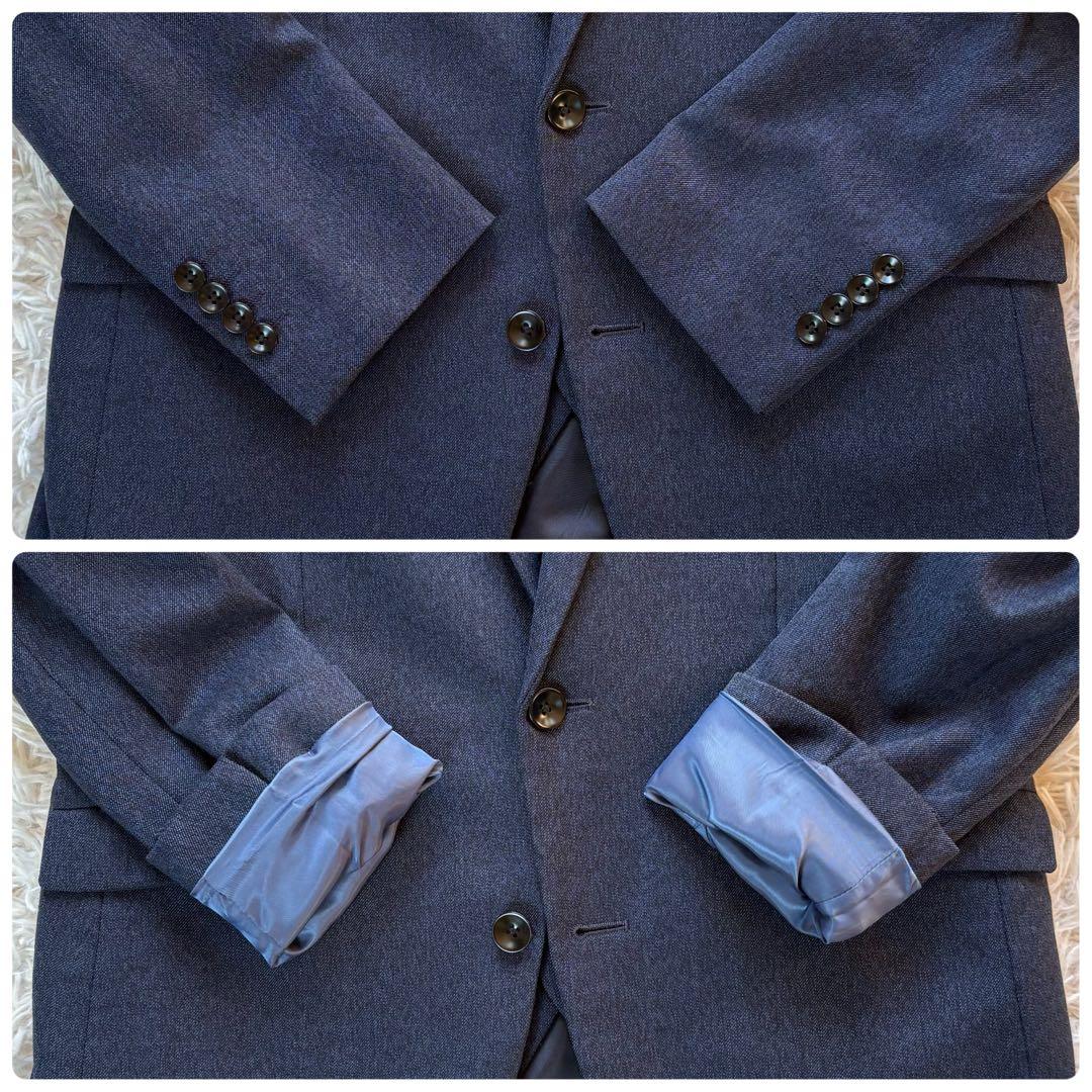 美品 SUIT SELLECT スリーピース ビジネススーツ ネイビー A6