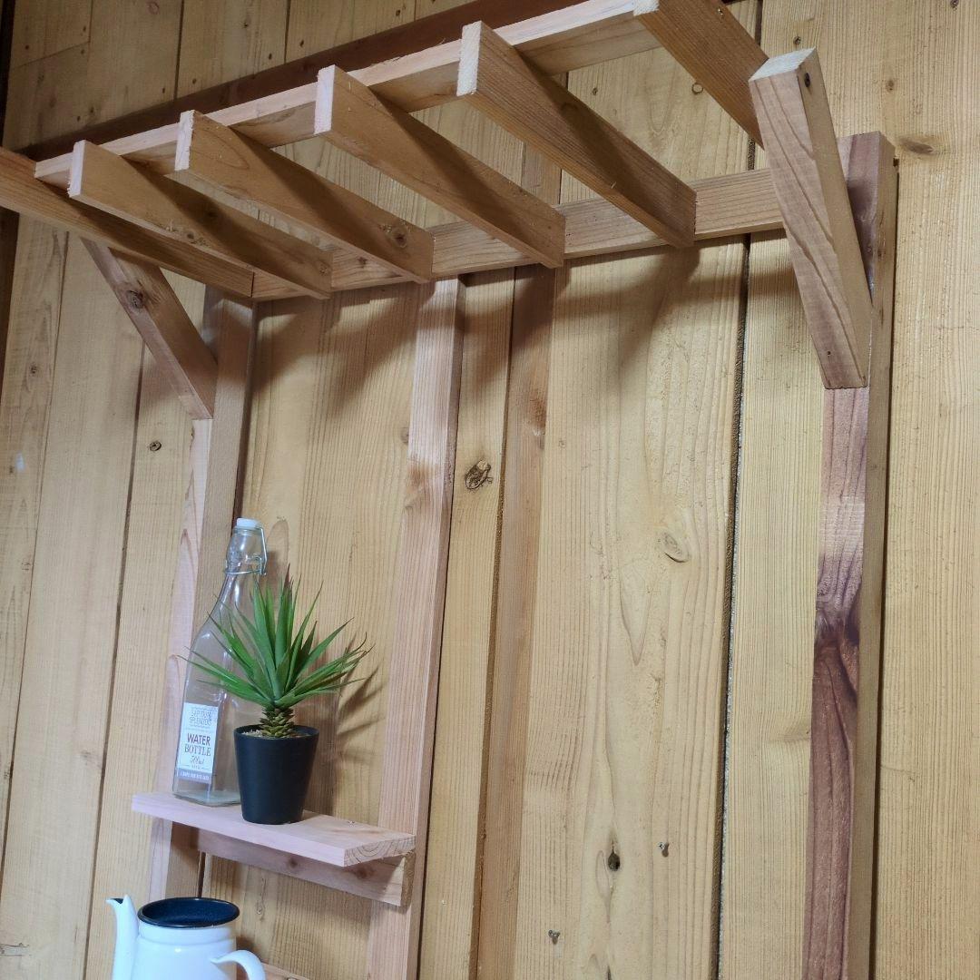 作業台　ディスプレイ　パーゴラ　裏庭bar風　ハンドメイド　ガーデン雑貨