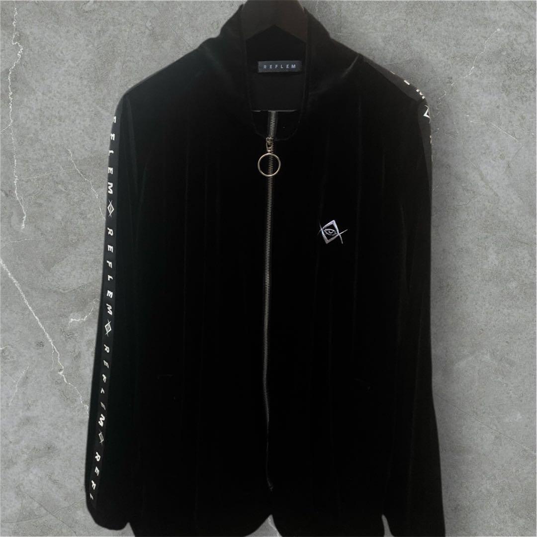 【美品】『REFLEM/レフレム』ロゴテープベロアジャージ