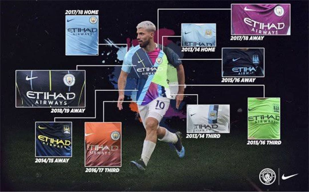 NIKE Manchester City マッシュアップ ジャージ　エラータグ