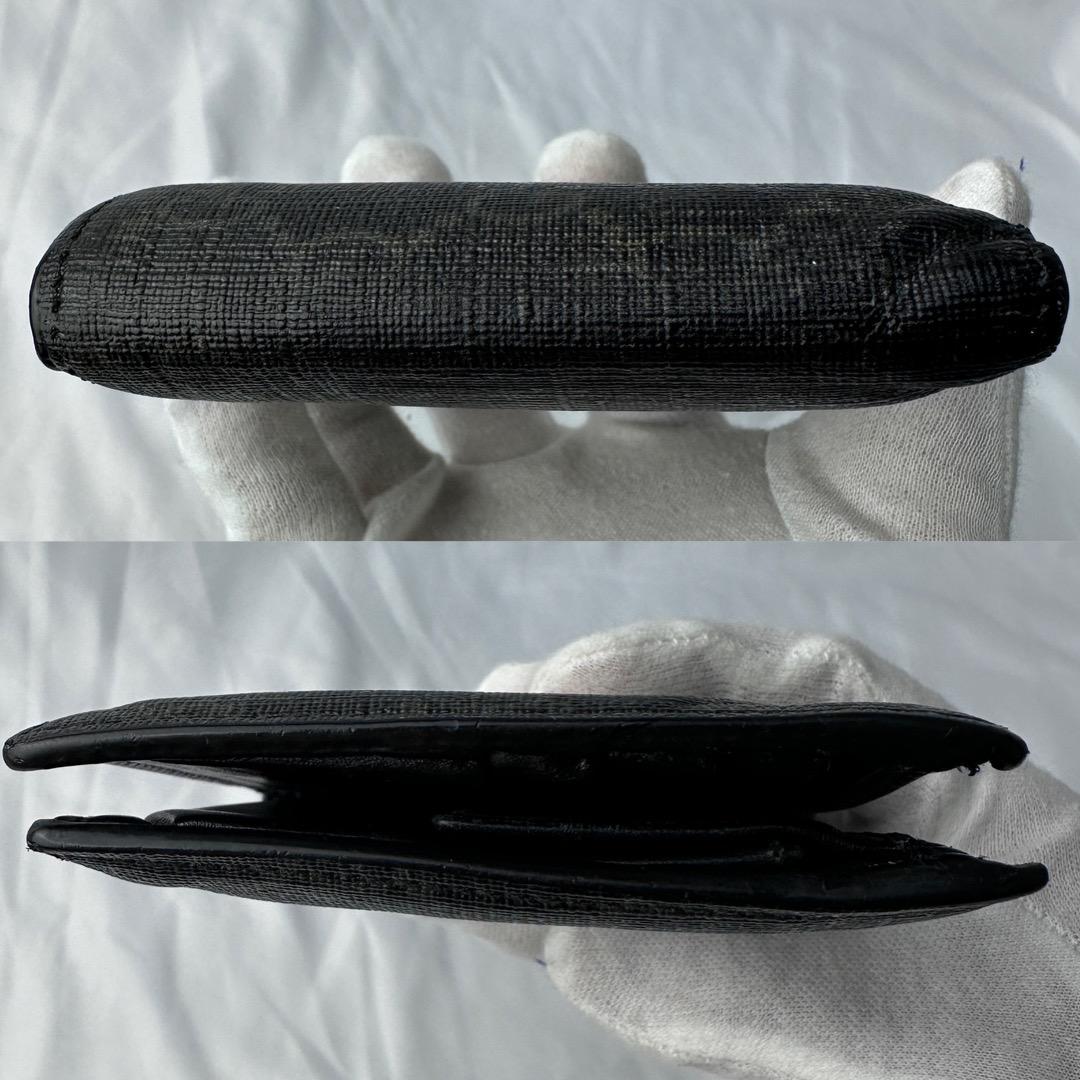 GUCCI グッチ 折り財布 ウルフ GGスプリーム ブラック レザー