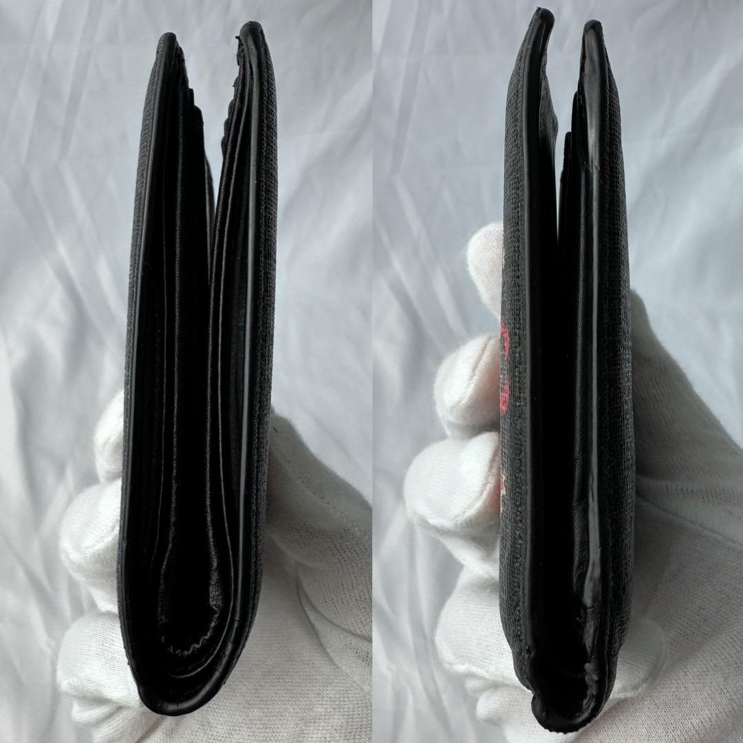 GUCCI グッチ 折り財布 ウルフ GGスプリーム ブラック レザー