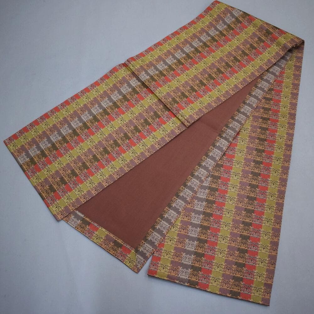 最終値下げ 1/20削除 M1111-17 龍村美術織物 名古屋帯 獅噛文長斑錦