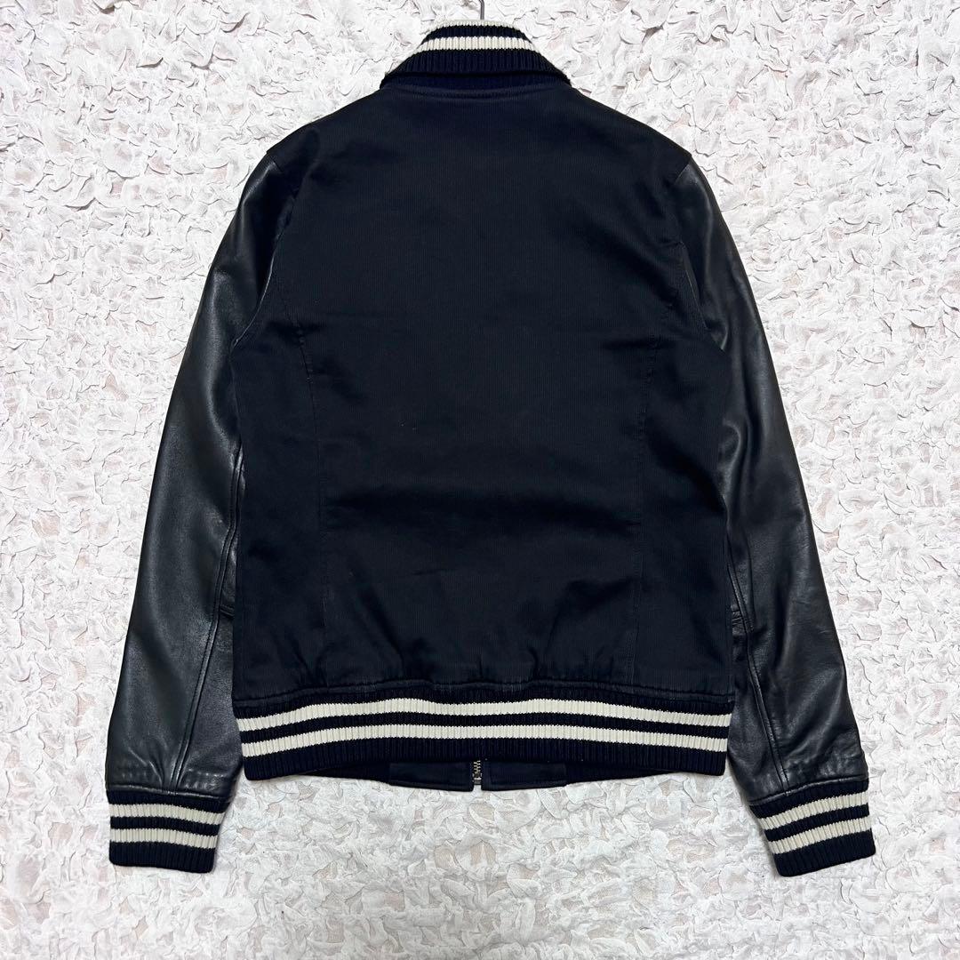 『大人気』　ヒステリックグラマー スタジャン　袖レザー　羊革　ブラック　【F】