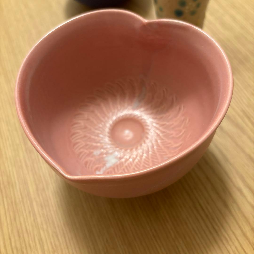 ハート　抹茶椀
