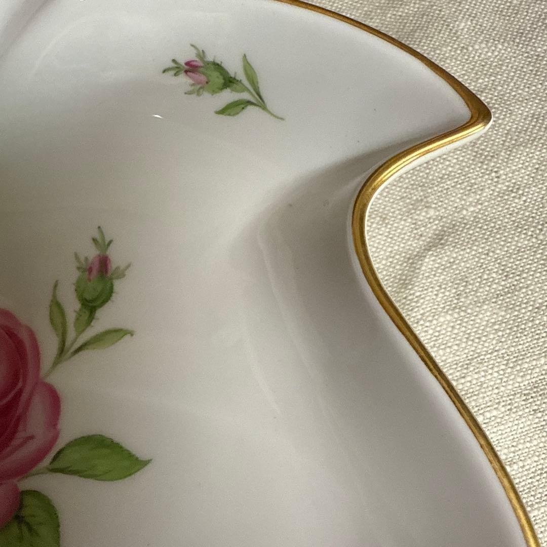 未使用　マイセン　ピンクローズ　皿