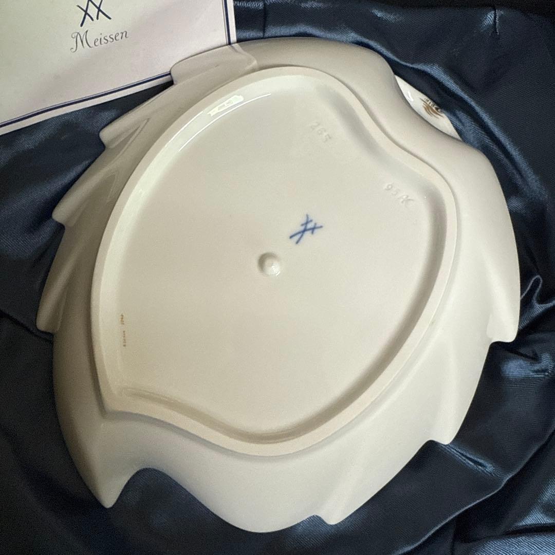 未使用　マイセン　ピンクローズ　皿