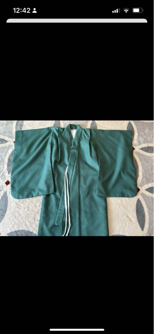 美品　七五三 袴セット　刺繍　緑色　5歳