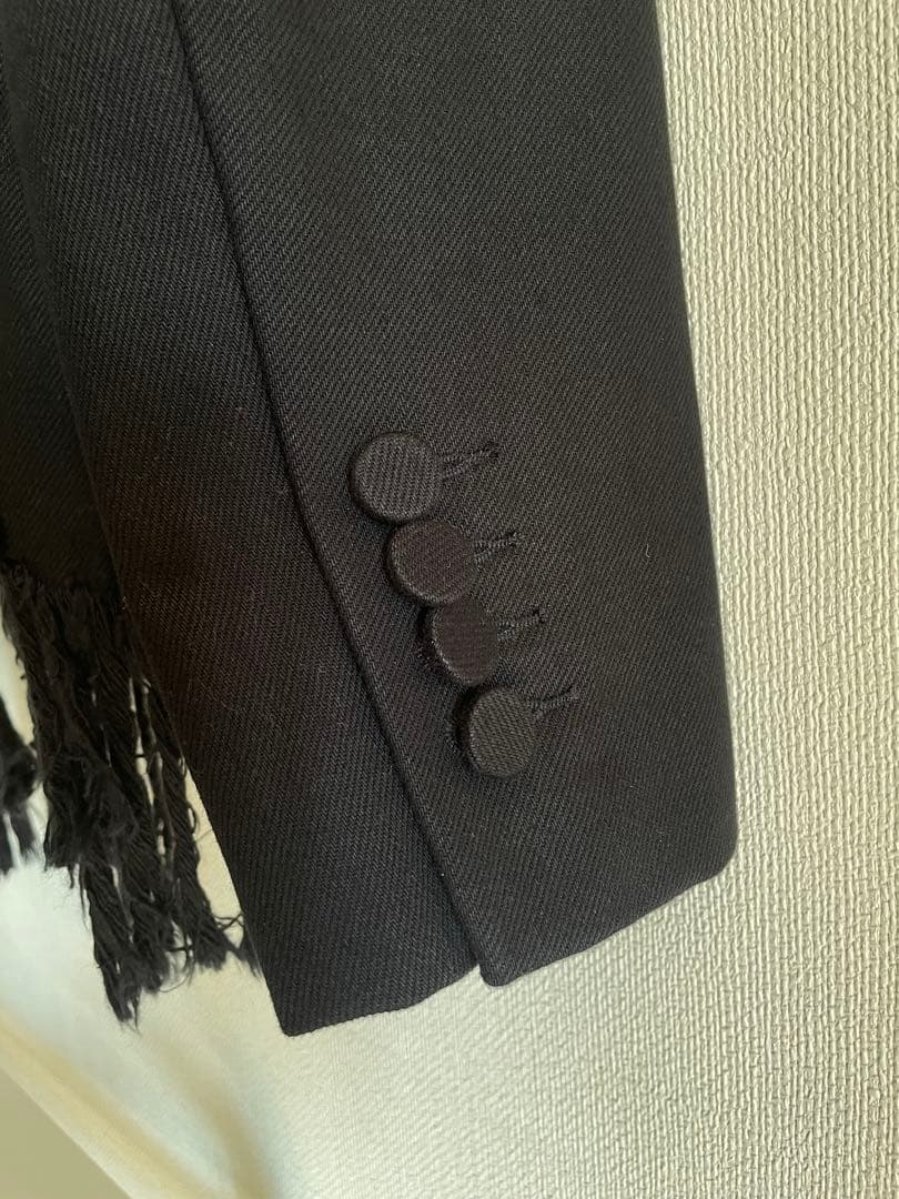 alexanderwang アレキサンダーワン フリンジテーラードジャケット 黒