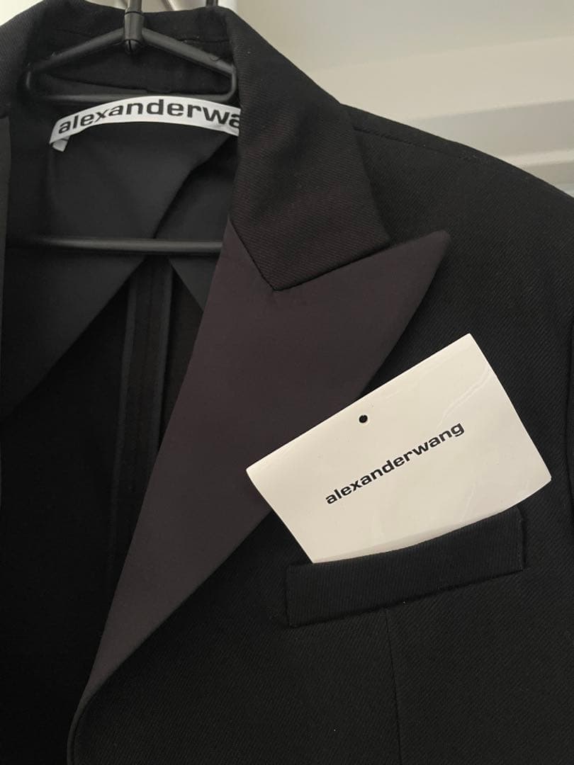 alexanderwang アレキサンダーワン フリンジテーラードジャケット 黒