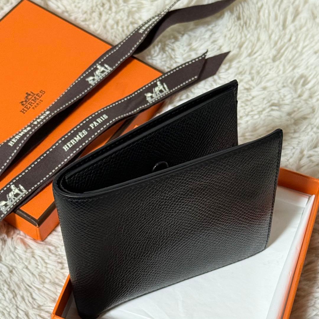⭐️極美品⭐️　HERMES　MC2 タレス ヴォーエプソン　二つ折り財布　ブラック