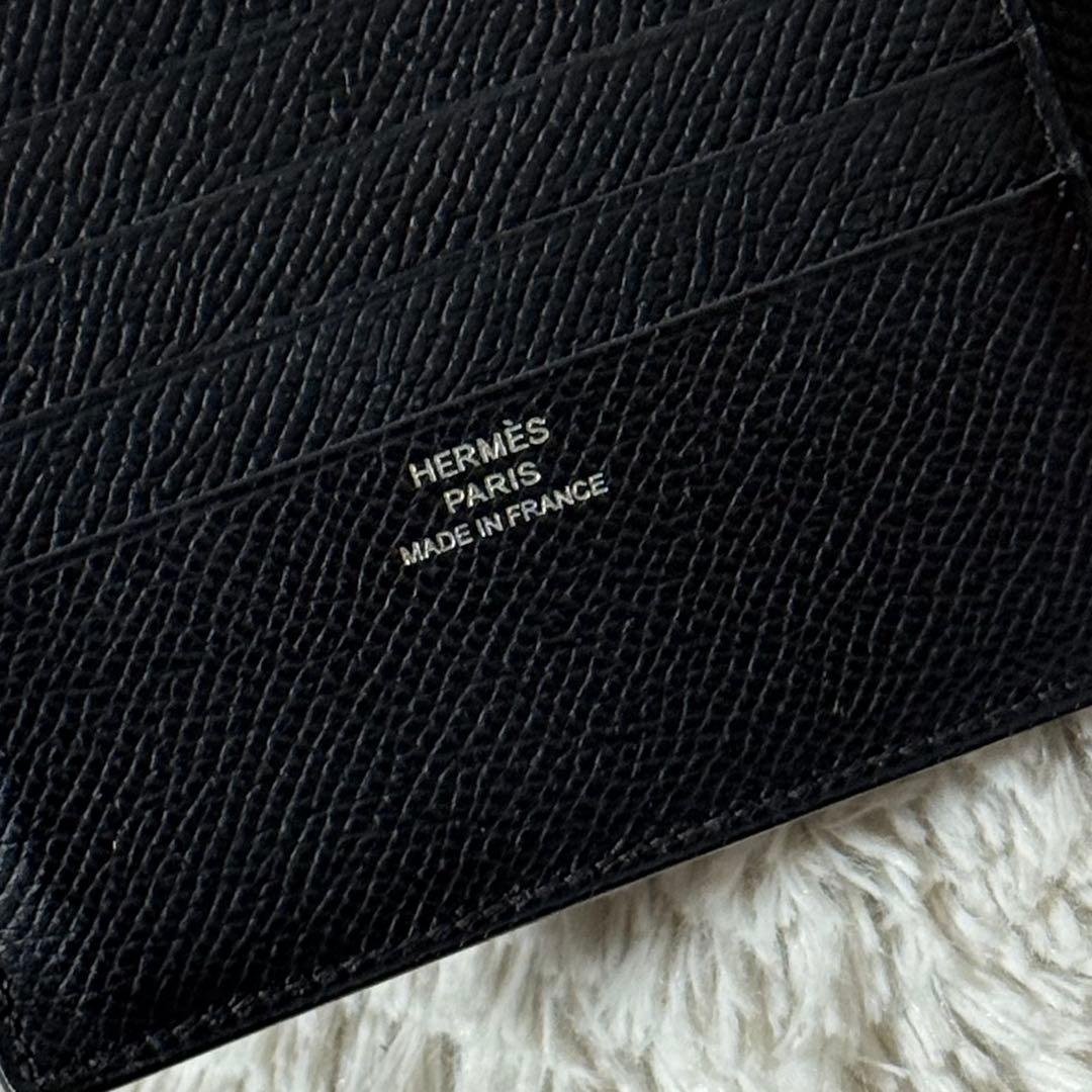 ⭐️極美品⭐️　HERMES　MC2 タレス ヴォーエプソン　二つ折り財布　ブラック