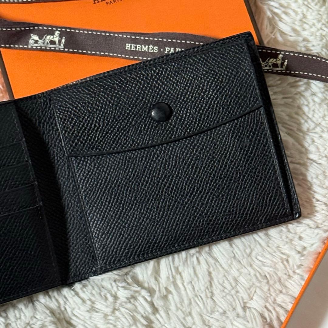 ⭐️極美品⭐️　HERMES　MC2 タレス ヴォーエプソン　二つ折り財布　ブラック