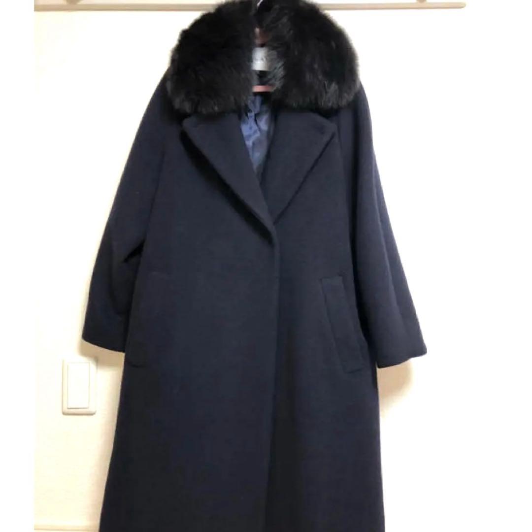 ANAYI ダブルビーバー ファー付きコート