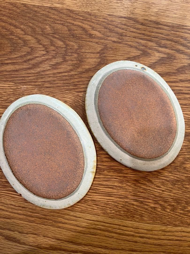 市野吉記　楕円小皿2枚セット