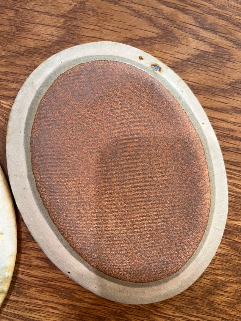 市野吉記　楕円小皿2枚セット