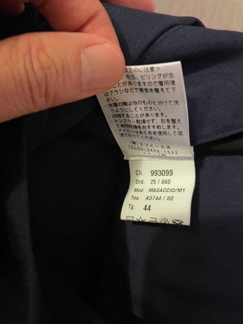 giab's ARCHIVIO MASACCIO 44ネイビー　永久クリース仕様