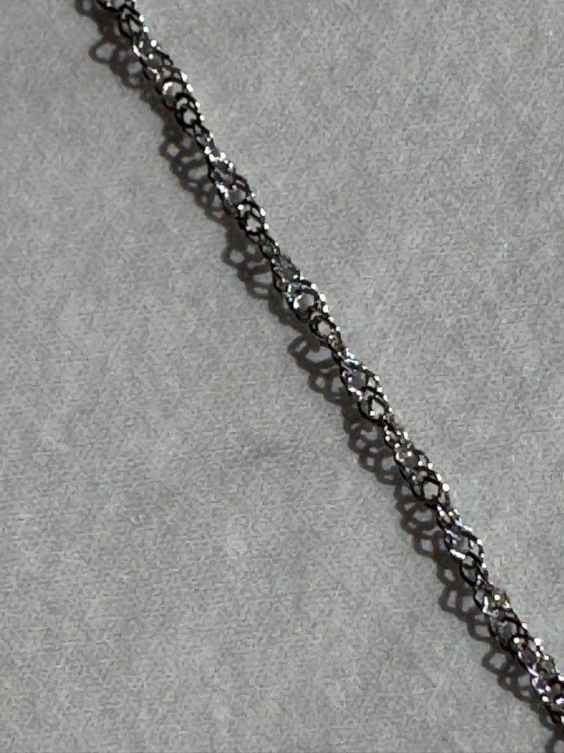 PT950 スクリューチェーンネックレス スライドアジャスター付き 刻印あり