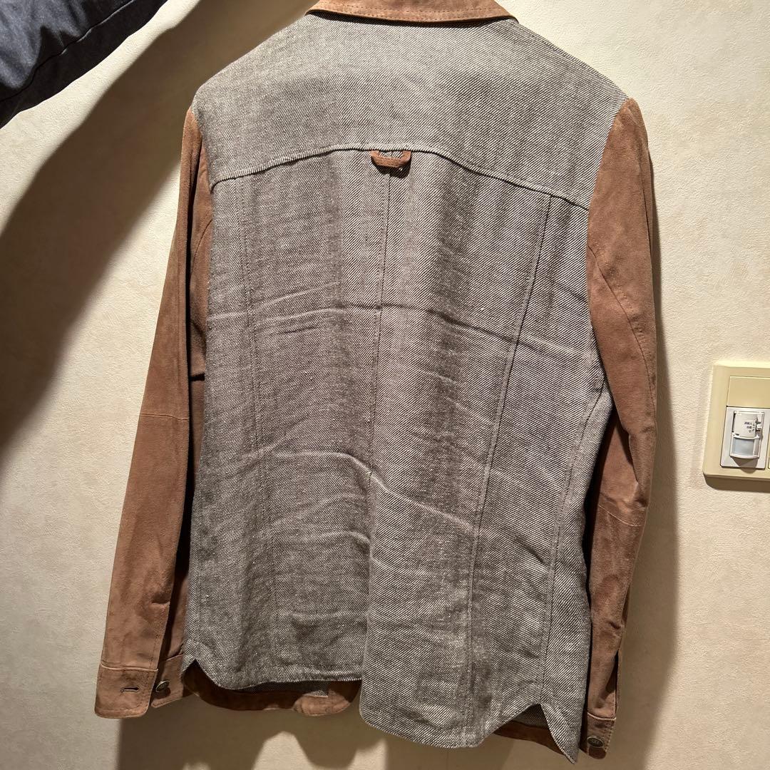 EMMETI テーラードジャケット グレー/ブラウン　エンメティ