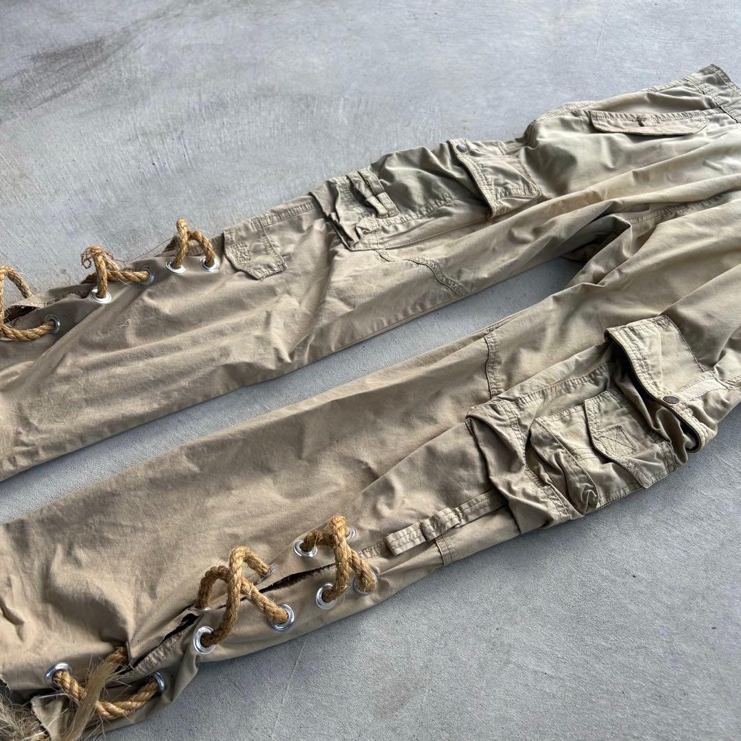パンツ 00s archive lace up cargo pants gimmick