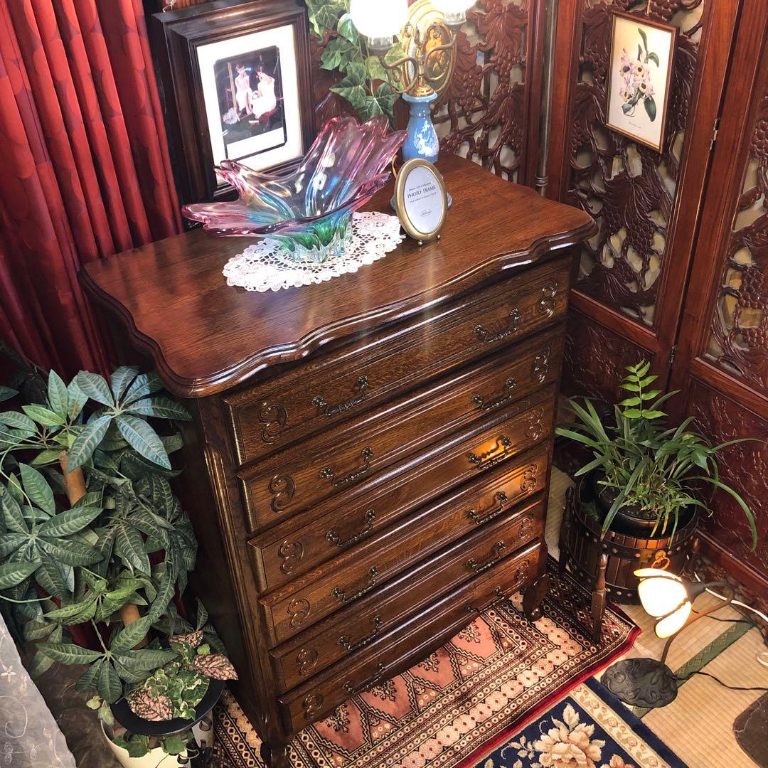 Sale アンティーク　ルーマニア　6段 チェスト 三越ブルージュ　 猫脚