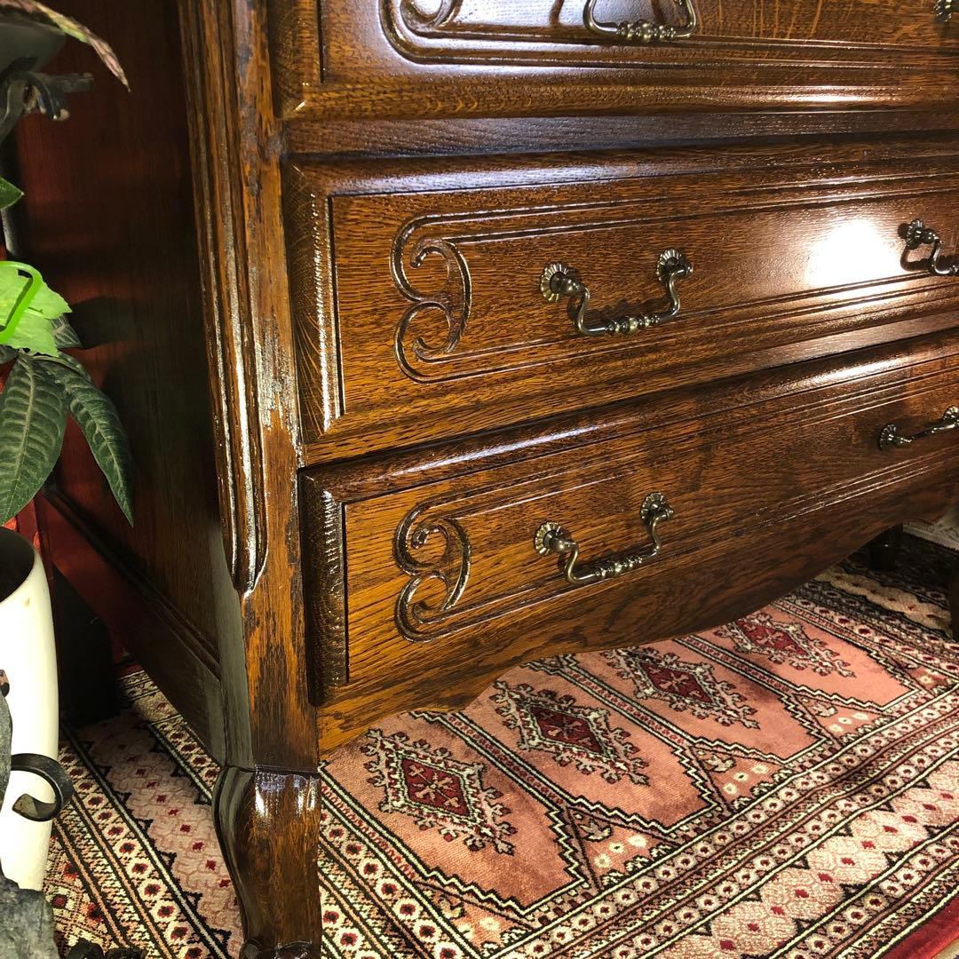 Sale アンティーク　ルーマニア　6段 チェスト 三越ブルージュ　 猫脚