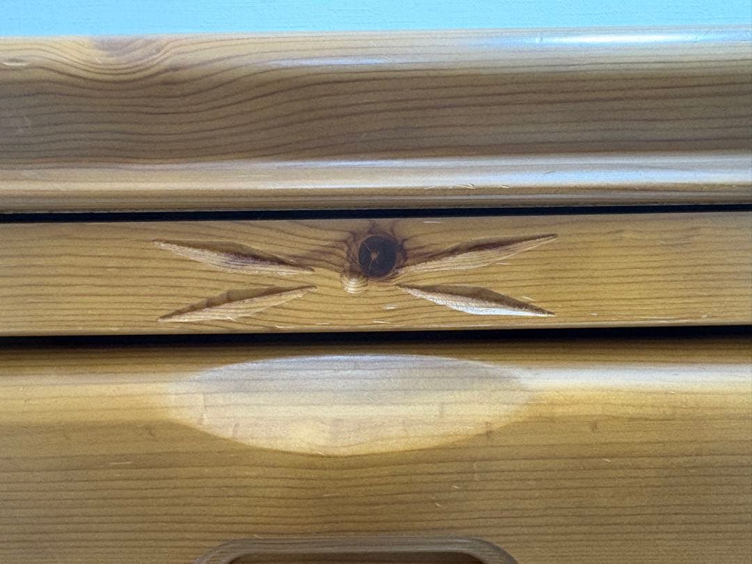 カントリー　チェスト　パイン材　無垢材　ビンテージ　リビングチェスト