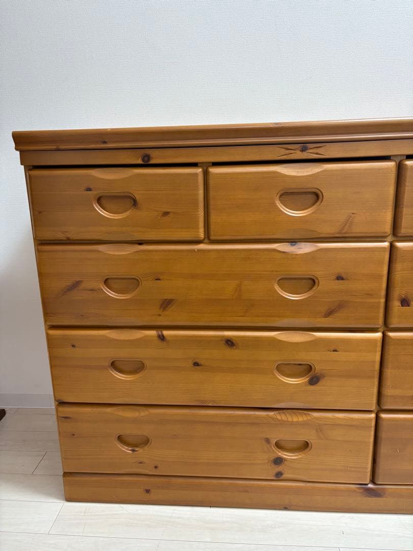 カントリー　チェスト　パイン材　無垢材　ビンテージ　リビングチェスト