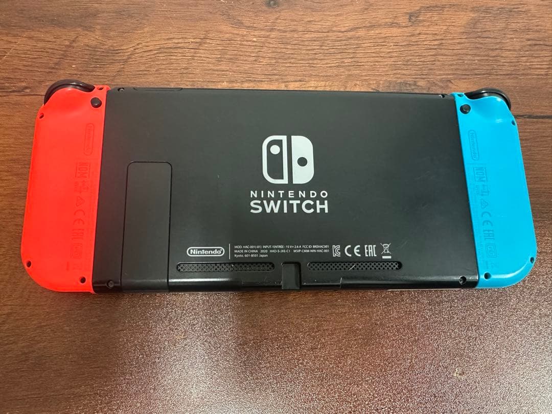 ★動作品★Nintendo Switch本体ネオンカラーセット 保護フィルム割れ