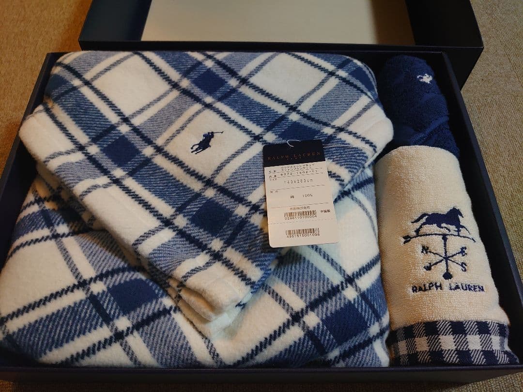 ★未使用品★ラルフローレン ホーム コットンブランケット 140×200