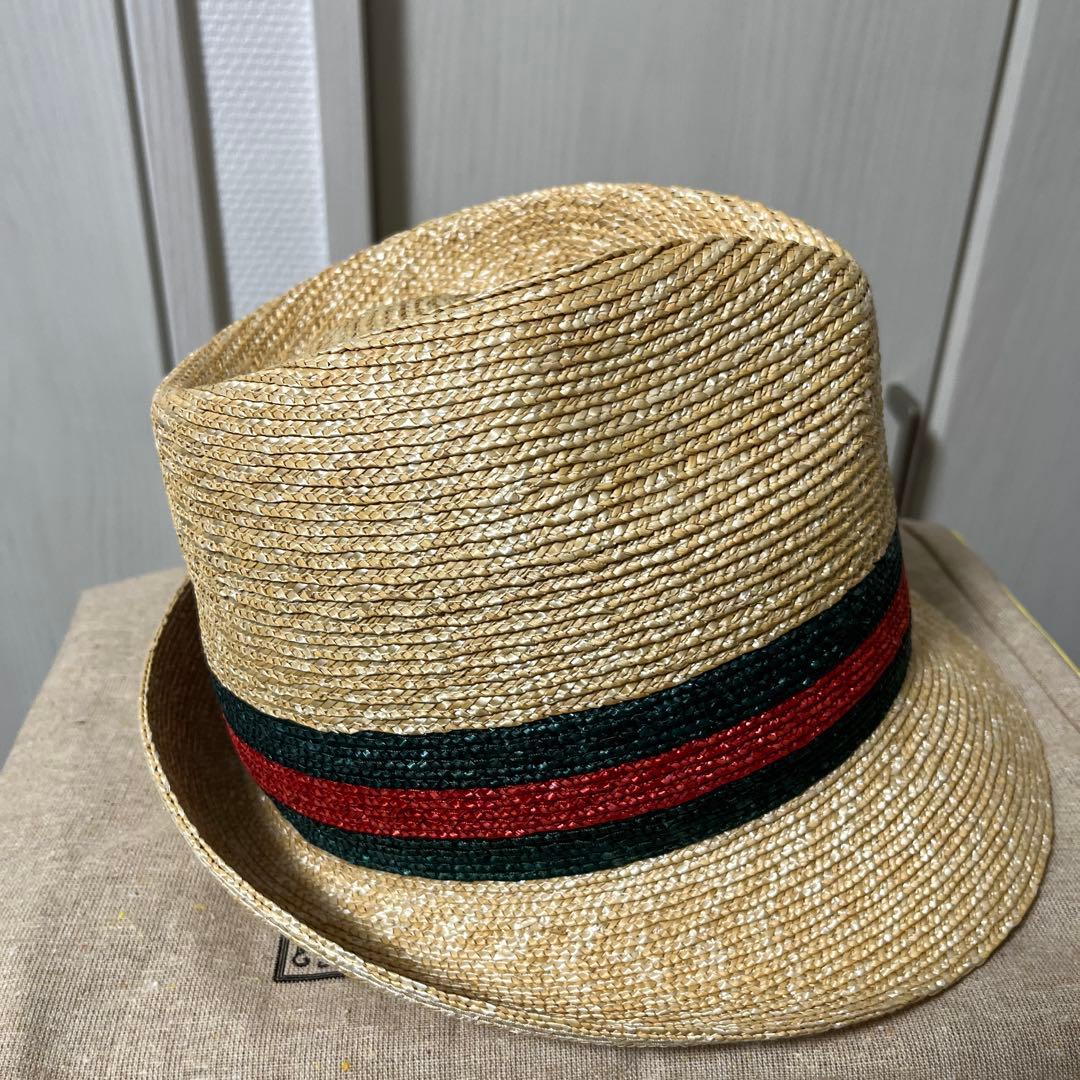 最終！！新品未使用　グッチ　ストローハット　Lサイズ　麦わら帽子