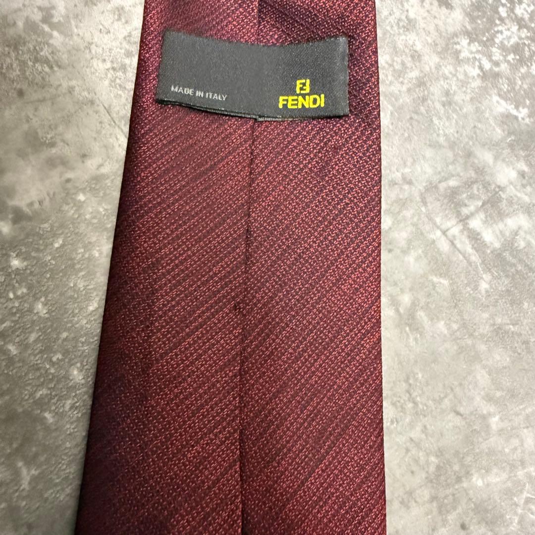 【✨極美品✨】 FENDI フェンディ ネクタイ ソリッド 無地 シルク 希少