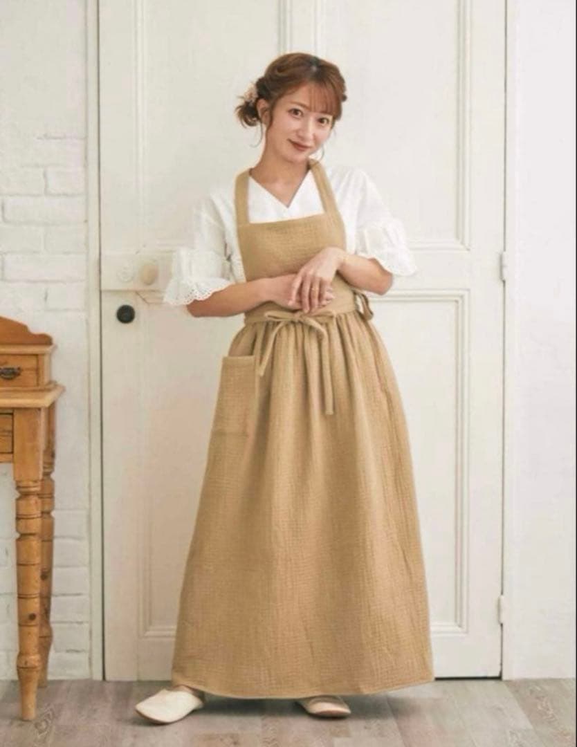 【新品】Parsley コットンガーゼエプロン 辻希美 パセリ ブラウン