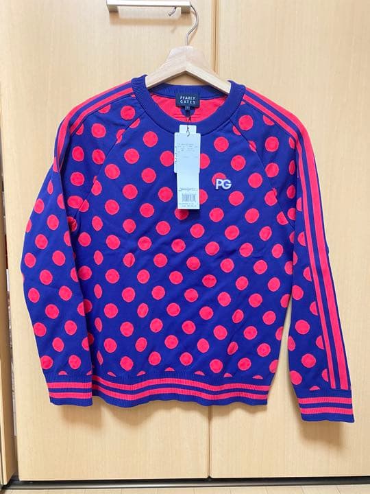未使用　パーリーゲイツ　サイズ1  ドット　水玉　ニット　セーター