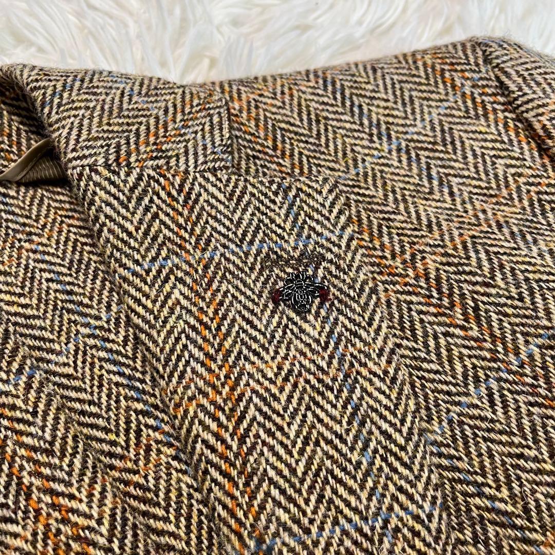 美品✨G-stage ハリスツイード　テーラードジャケット　ヘリンボーン　L相当