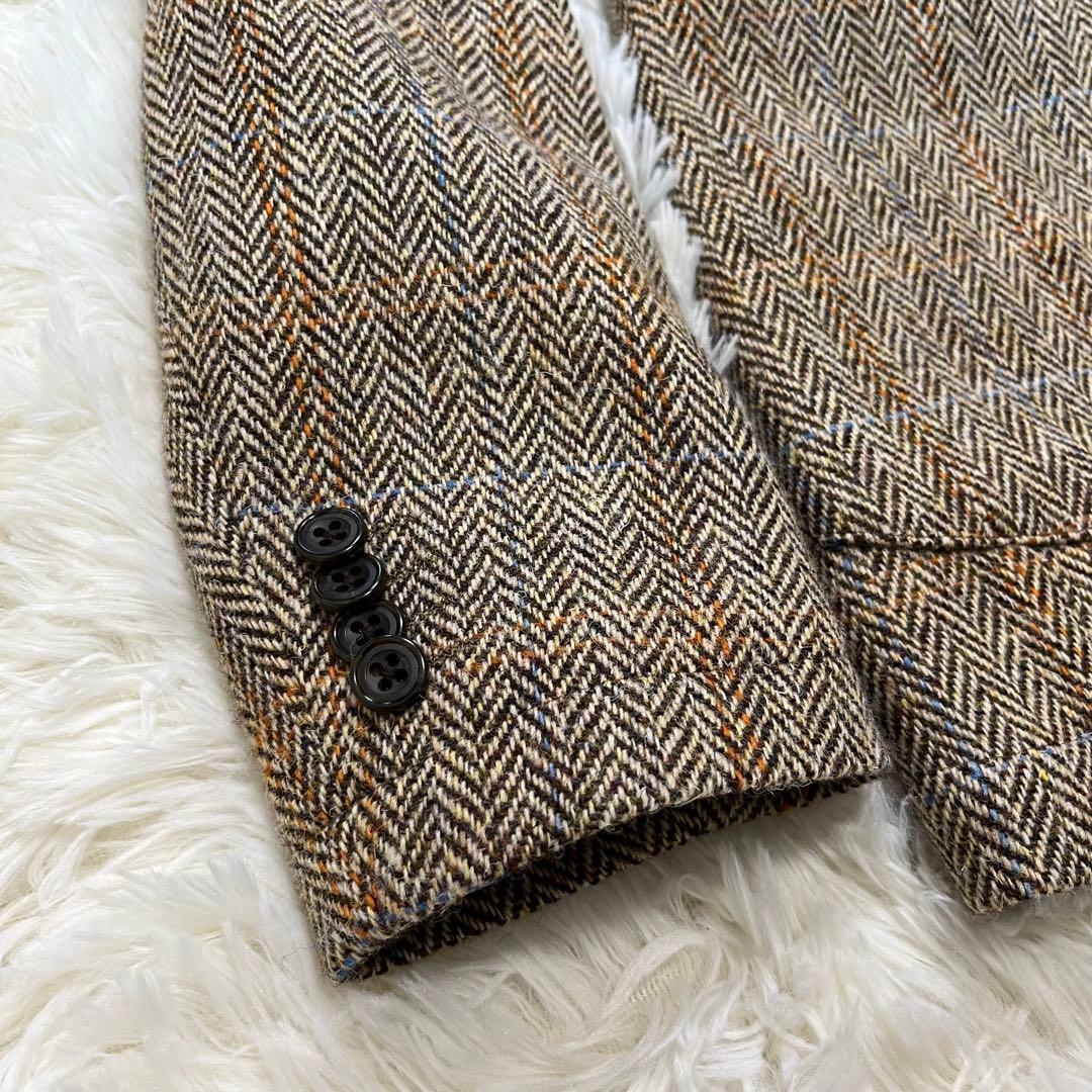 美品✨G-stage ハリスツイード　テーラードジャケット　ヘリンボーン　L相当