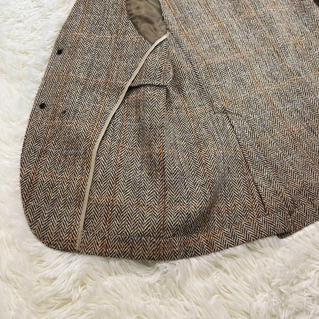 美品✨G-stage ハリスツイード　テーラードジャケット　ヘリンボーン　L相当