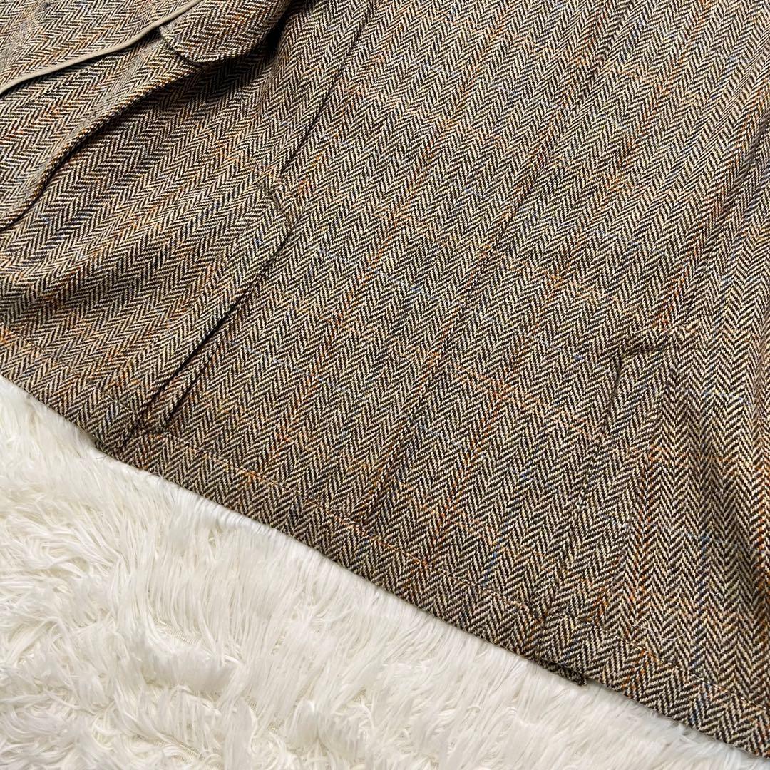 美品✨G-stage ハリスツイード　テーラードジャケット　ヘリンボーン　L相当