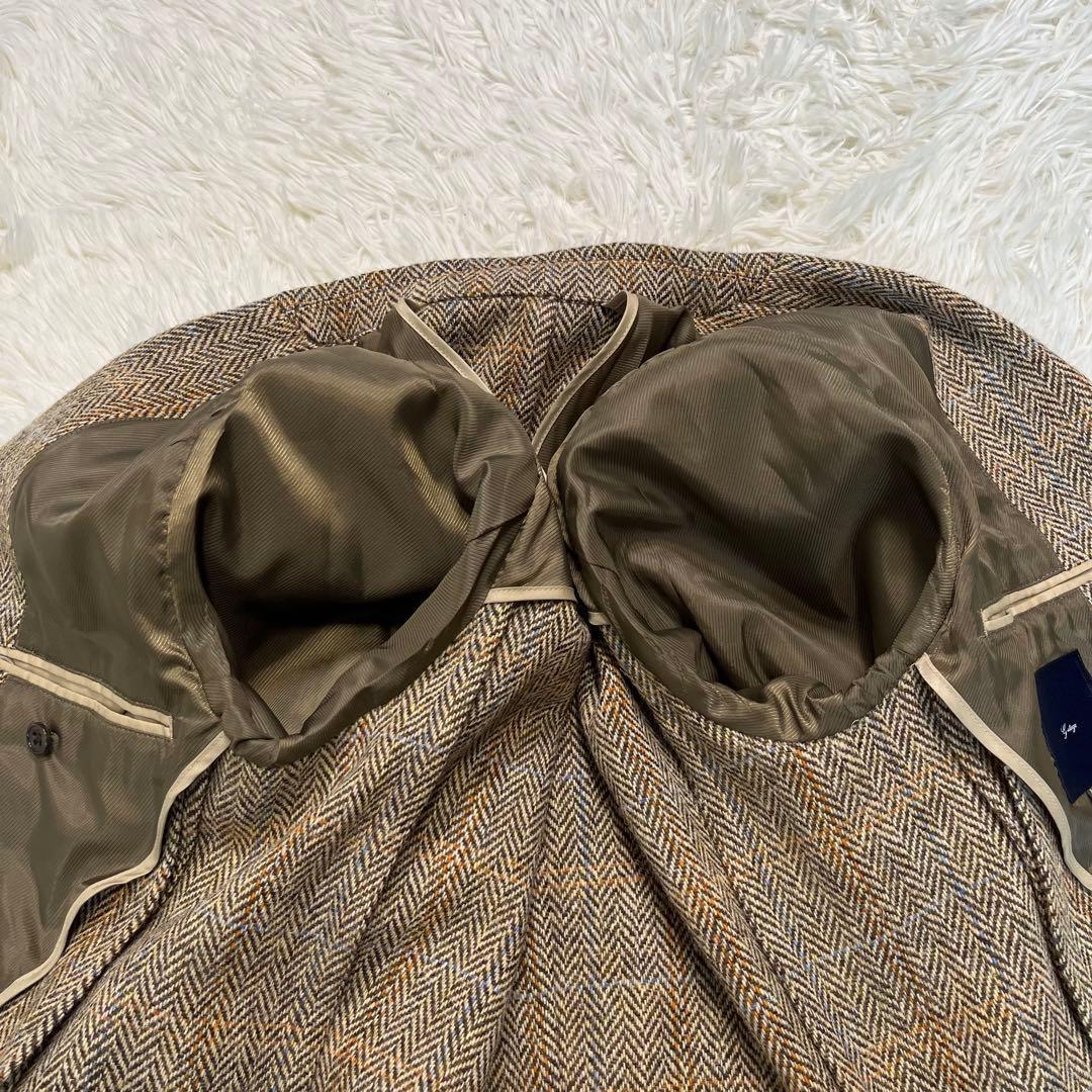 美品✨G-stage ハリスツイード　テーラードジャケット　ヘリンボーン　L相当