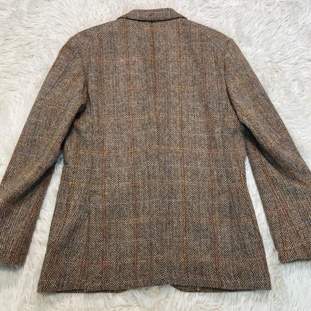 美品✨G-stage ハリスツイード　テーラードジャケット　ヘリンボーン　L相当